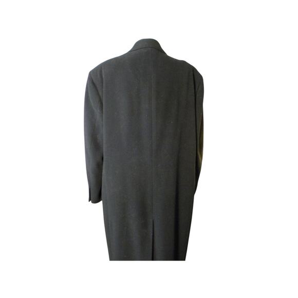 Roundtree & Yorke Men's 100%‎ Wool Black Dress Coat Size 44 Overcoat Classic - Picture 3 of 6